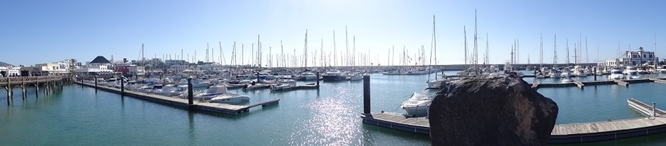 Lanzarote Marina Rubicon Hafenpanorama